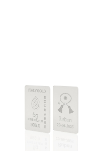 Lingote de Plata Pura 5 gr. Amuleto de la suerte Mărțișor - idea de regalo Amuleto de la suerte - IGE Gold