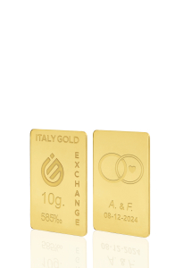 Lingote de Oro de Regalo para Boda 14 Kt de 10 g. - idea de regalo Eventos de celebración - IGE Gold