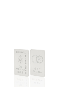 Lingote de Plata Pura 5 gr. para boda - idea de regalo Casamiento y Aniversarios - IGE Gold