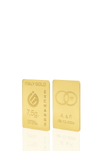 Lingote de Oro de regalo para Boda 9 Kt de 7,5 gr. - idea de regalo Eventos de celebración - IGE Gold