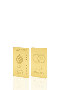Lingote de Oro de regalo para  Boda 24 Kt de 7,5 g. - idea de regalo Casamiento y Aniversarios - IGE Gold
