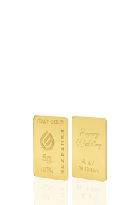 Lingou de Aur cadou pentru Căsătorie 18 K de 5 g.  - Idee Cadou Evenimente Celebrative - IGE Gold