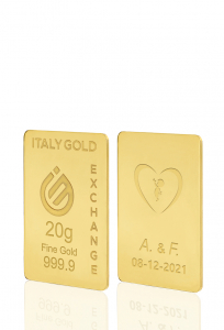 Sztabka Złota w prezencie na Ślub 24Kt 20gr - Pomysł na prezent Sztabki na Specjalne Okazje - IGE Gold