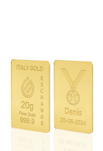 Lingot Or 24 ct de 20 g. vainqueur de la médaille - Idée cadeau Sport - IGE Gold