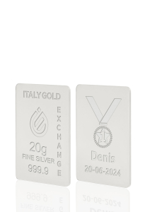 Lingot Argent Pur 20 g. vainqueur de la médaille  - Idée cadeau Sport - IGE Gold