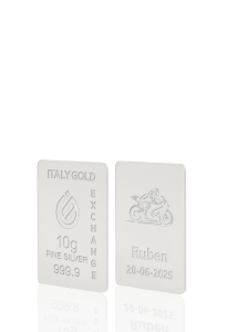 Lingotto Argento Puro 10 gr. sport moto - Idea Regalo Sport - IGE Gold
