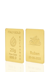 Lingotto Oro 24Kt da 20 gr. sport moto - Idea Regalo Sport - IGE Gold