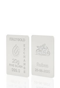 Lingotto Argento Puro 20 gr. sport moto - Idea Regalo Sport - IGE Gold