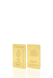 Lingotto Oro 24Kt da 5 gr. sport moto - Idea Regalo Sport - IGE Gold
