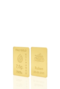 Lingotto Oro regalo 18Kt da 7,5 gr.  sport  moto - Idea Regalo Sport - IGE Gold