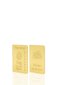Lingotto Oro 24Kt da 7,5 gr. sport moto - Idea Regalo Sport - IGE Gold