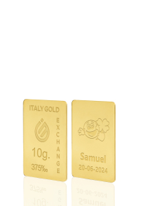 Lingotto Oro regalo per Nascita 9 Kt da 10 gr. - Idea Regalo Nascita - IGE Gold