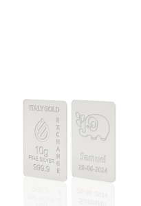 Sztabka Czyste Srebro 10 gr. w prezencie na Narodziny  - Pomysł na prezent Sztabki na Specjalne Okazje - IGE Gold