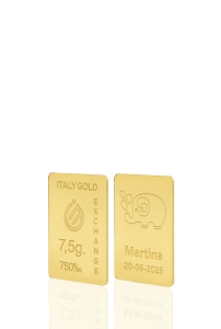 Lingot Or 18 ct de 7,5 g. pour Naissance  - Idée cadeau Événements de célébration - IGE Gold