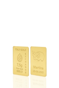 Sztabka Złota w prezencie na Narodziny  24Kt 7,5gr - Pomysł na prezent Sztabki na Specjalne Okazje - IGE Gold