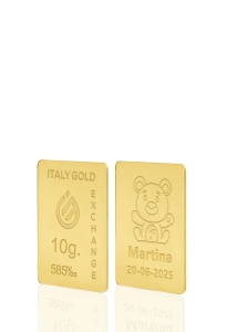 Regalo Lingote de Oro para Nacimientos 14 Kt de 10 g. - idea de regalo Eventos de celebración - IGE Gold