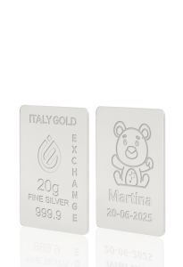 Sztabka Czyste Srebro 20 gr. w prezencie na Narodziny  - Pomysł na prezent Narodziny - IGE Gold