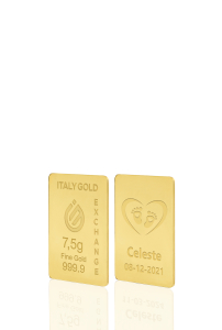 Lingou de Aur cadou pentru Naștere 24 K de 7,5 g. - Idee Cadou Evenimente Celebrative - IGE Gold