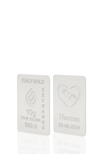 Lingot Argent Pur 10 g. pour Naissance - Idée cadeau Naissance - IGE Gold