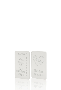 Lingot Argent Pur 5 g. pour Naissance - Idée cadeau Naissance - IGE Gold
