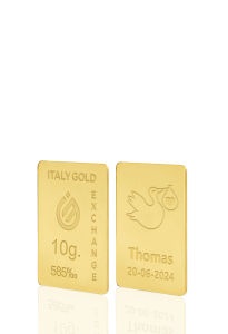 14 Karat Geburtsgeschenk Goldbarren aus 10 g - Geschenk-Ideen Feierlichen Veranstaltungen - IGE Gold