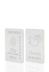 Reines Geburtsgeschenk Silberbarren aus 20 g - Geschenk-Ideen Feierlichen Veranstaltungen - IGE Gold