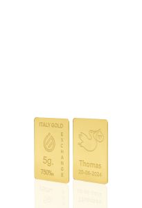 18 Karat Geburtsgeschenk Goldbarren aus 5 g - Geschenk-Ideen Feierlichen Veranstaltungen - IGE Gold
