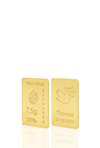 9 Karat Geburtsgeschenk Goldbarren aus 7,5 g - Geschenk-Ideen Feierlichen Veranstaltungen - IGE Gold