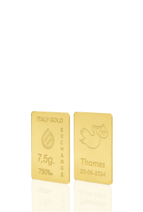 18 Karat Geburtsgeschenk Goldbarren aus 7,5 g - Geschenk-Ideen Feierlichen Veranstaltungen - IGE Gold