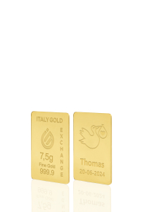 24 Karat Geburtsgeschenk Goldbarren aus 7,5 g - Geschenk-Ideen Feierlichen Veranstaltungen - IGE Gold
