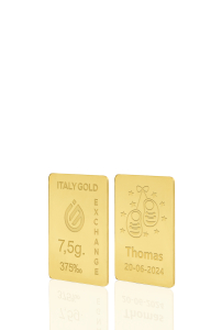Lingote de Oro de regalo para Nacimiento 9 Kt de 7,5 gr. - idea de regalo Eventos de celebración - IGE Gold