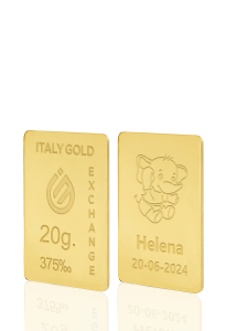 Lingot Or cadeau pour Naissance 9 ct de 20 g.  - Idée cadeau Événements de célébration - IGE Gold
