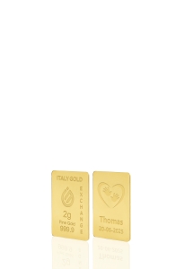 Lingot Or 24 ct de 2 g. pour Naissance - Idée cadeau Naissance - IGE Gold