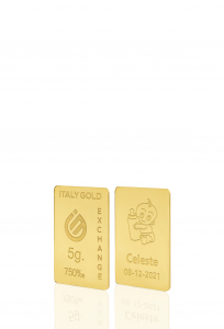 Lingote de Oro de regalo para Nacimiento 18 Kt de 5 gr. - idea de regalo Eventos de celebración - IGE Gold