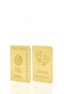 Lingotto Oro regalo per Nascita 9 Kt da 10 gr. - Idea Regalo Nascita - IGE Gold