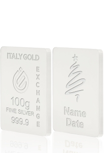Lingou de Argint Pur cadou pentru Crăciun de 100 g. - Idee Cadou Crăciun Dragoste Prietenie - IGE Gold