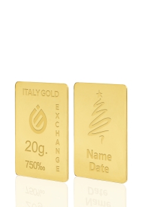 Lingotto Oro regalo Natale 18 Kt da 20 gr. - Idea Regalo Natale Amore Amicizia - IGE Gold