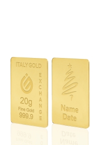 Lingou de Aur cadou de Crăciun 24 K de 20 g. - Idee Cadou Crăciun Dragoste Prietenie - IGE Gold