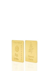 Lingotto Oro regalo Natale 9 Kt da 5 gr. - Idea Regalo Natale Amore Amicizia - IGE Gold