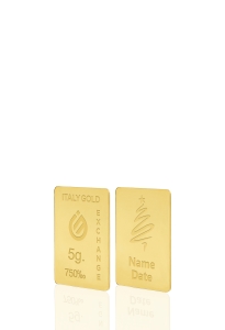 Lingou de Aur cadou pentru Crăciun 18 K de 5 g.  - Idee Cadou Crăciun Dragoste Prietenie - IGE Gold