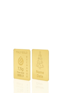 Lingou de Aur cadou de Crăciun 24 K de 7,5 g. - Idee Cadou Crăciun Dragoste Prietenie - IGE Gold
