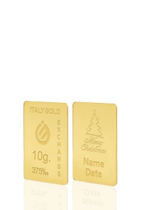 Lingotto Oro regalo Natale 9 Kt da 10 gr. - Idea Regalo Natale Amore Amicizia - IGE Gold
