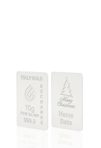 Lingotto Argento Puro regalo Natale 10 gr. - Idea Regalo Natale Amore Amicizia - IGE Gold