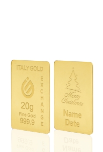 Lingotto Oro regalo Natale 24 Kt da 20 gr. - Idea Regalo Natale Amore Amicizia - IGE Gold