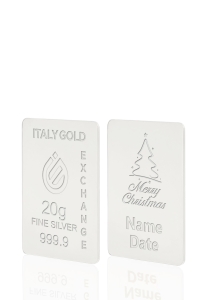 Lingotto Argento Puro regalo Natale 20 gr. - Idea Regalo Natale Amore Amicizia - IGE Gold