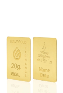 Gold ingot for Christmas - 14Kt - 20gr - Gift Idea Miscellaneous Christmas Love Friendship - IGE Gold