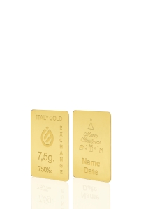 Gold ingot gift for Christmas - 18Kt - 7,5gr - Gift Idea Miscellaneous Christmas Love Friendship - IGE Gold