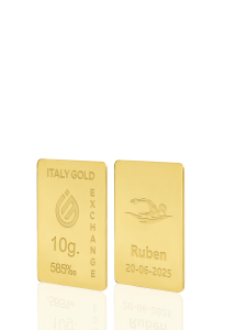 Lingotto Oro sport nuoto  14 Kt da 10 gr. - Idea Regalo Sport - IGE Gold