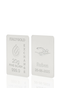 Lingotto Argento Puro 20 gr.  sport nuoto - Idea Regalo Sport - IGE Gold