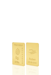 Lingotto Oro sport nuoto 9 Kt da 5 gr. - Idea Regalo Sport - IGE Gold